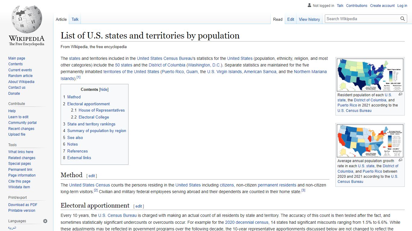 List of U.S. states and territories by population - Wikipedia